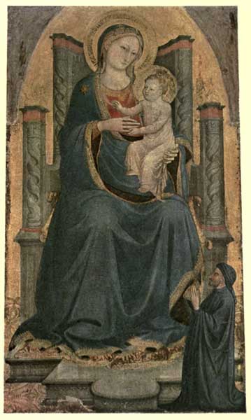 LORENZO DI BICCI: MADONNA AND CHILD, WITH A DONOR