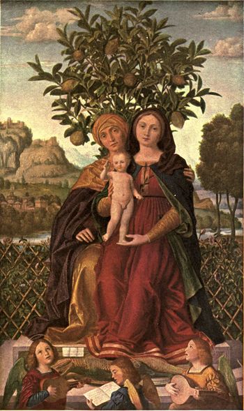 Madonna and Child, with S. Anne.
