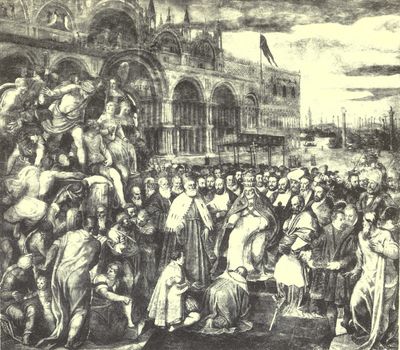 The Reconciliation of Pope Alexander III and Frederick Barbarossa.