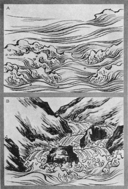 Sea Waves (a). Brook Waves (b). Plate XXXIX.