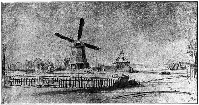 Abb. 104. Landschaft mit Windmühle