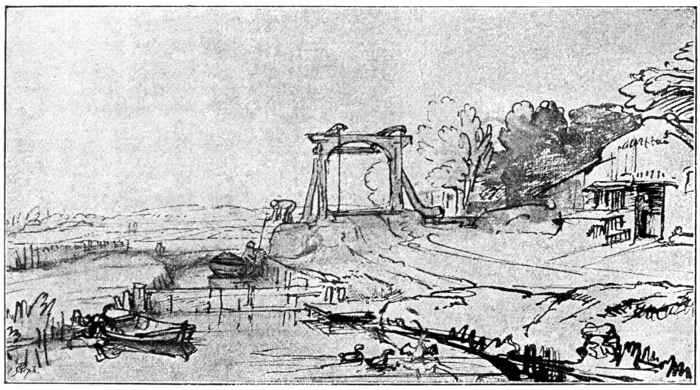 Abb. 106. Landschaft mit Kanal und Zugbrücke
