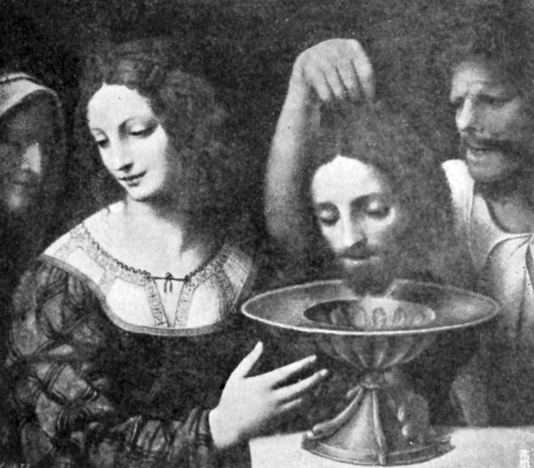 FIG. 44.—LUINI. DAUGHTER OF HERODIAS WITH HEAD OF JOHN THE BAPTIST. UFFIZI.