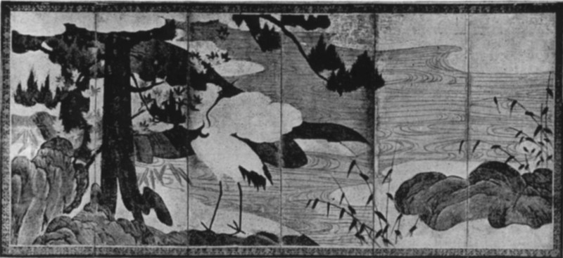 Autumn, Six-fold Screen, by Yeitoku, 1543-1590