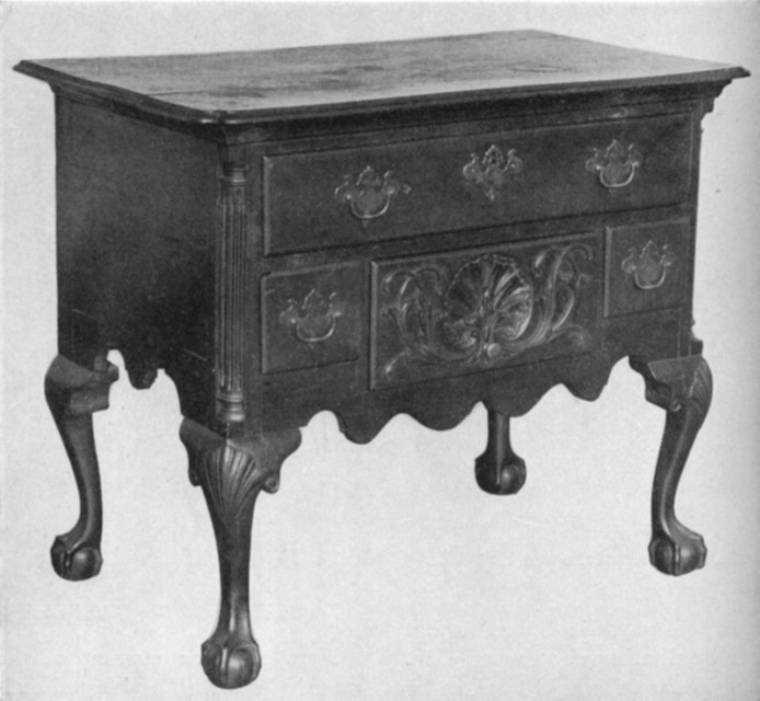 Dressing-table, Mahogany. American, about 1760-1775