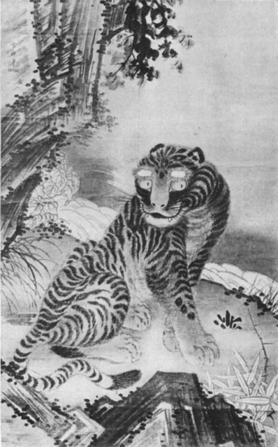 Tiger, Attributed to Sesshu, 1420-1506. After a Design by Yen-Hiu, 1082-1135. Gift of Charles L. Freer