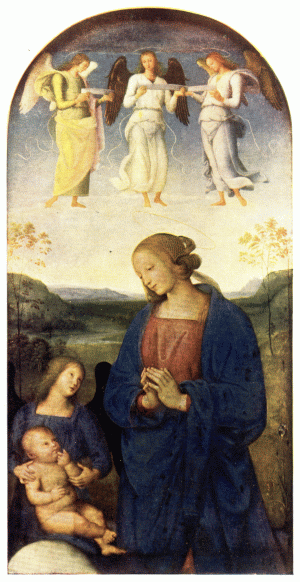 PLATE VI.—PIETRO PERUGINO CENTRAL PORTION OF ALTAR-PIECE National Gallery, London