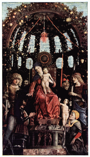 PLATE XI.—ANDREA MANTEGNA THE MADONNA DELLA VITTORIA Louvre, Paris