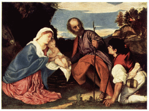 PLATE XV.—TITIAN THE HOLY FAMILY National Gallery, London