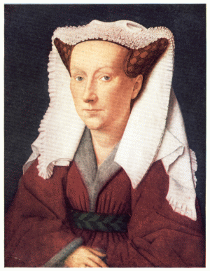 PLATE XXII.—JAN VAN EYCK PORTRAIT OF THE PAINTER'S WIFE Town Gallery, Bruges