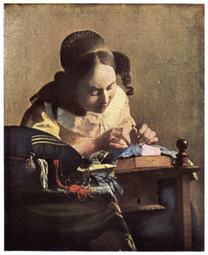 LATE XXXI.—JAN VERMEER THE LACE MAKER Louvre, Paris