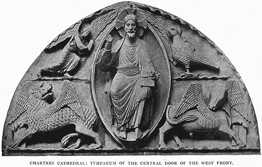 Chartres Cathedral: Tympanum Of The Central Door Of The West Front.