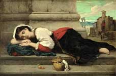 Young Italian girl asleep